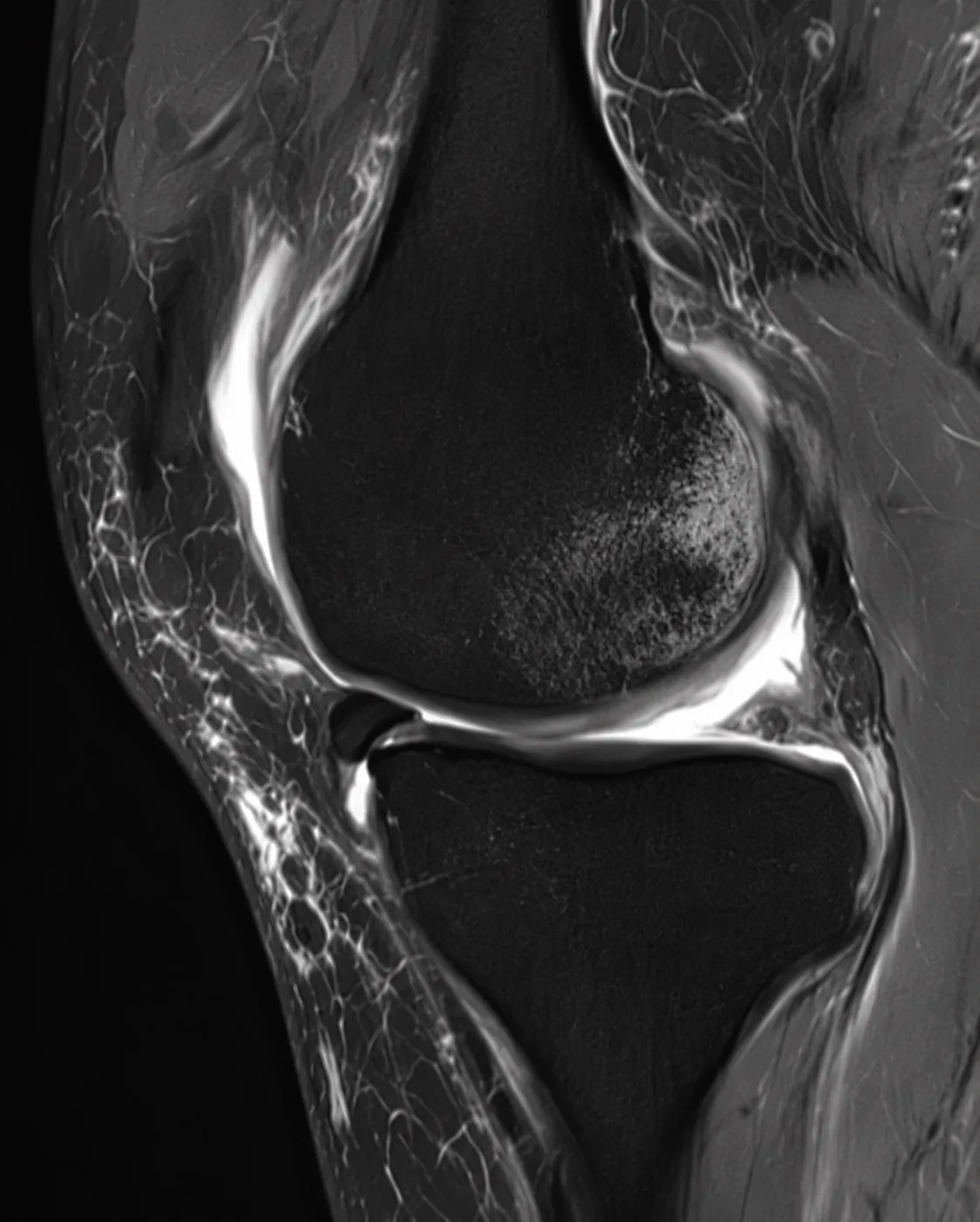 MRI scan of the knee showing the meniscus
